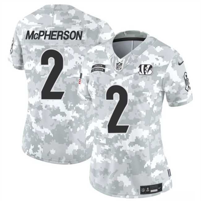 Womens Cincinnati Bengals #2 Evan McPherson 2024 F.U.S.E Arctic Camo Salute To Service Limited Stitched Jersey Dzhi->cincinnati bengals->NFL Jersey